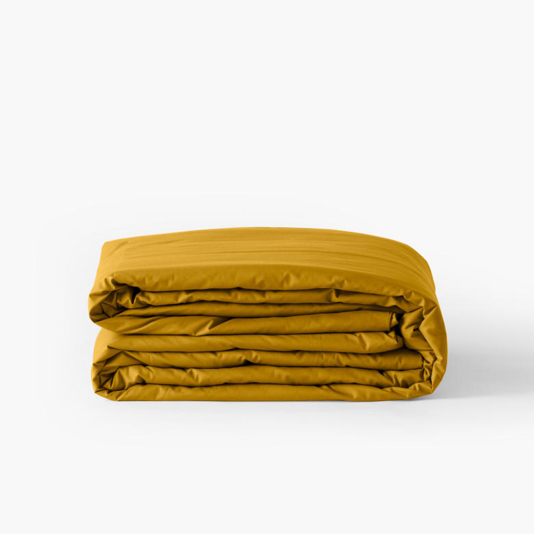 Housse de couette percale de coton Neo curry
