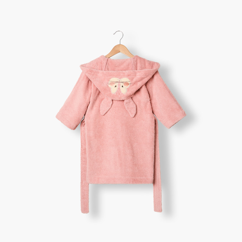 Peignoir enfant coton Wonderful vieux rose