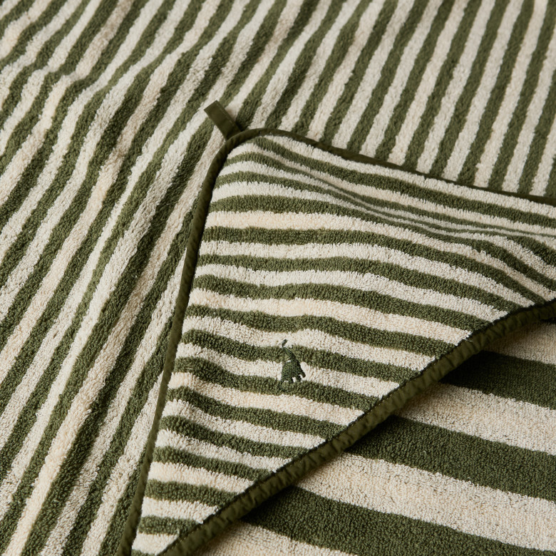 Cape de bain coton Elie kaki