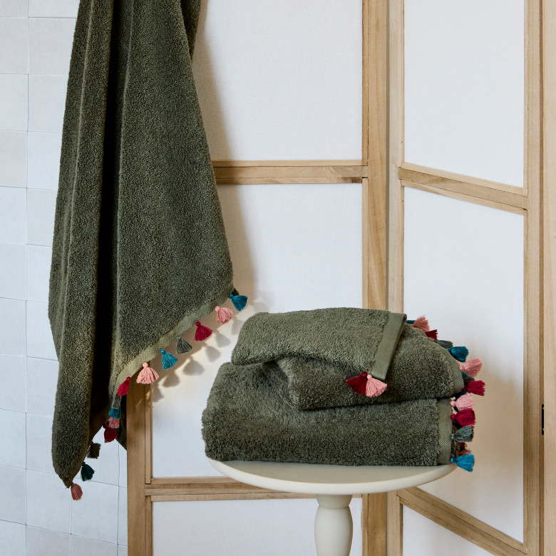 Serviette invité coton Orangerie bocage