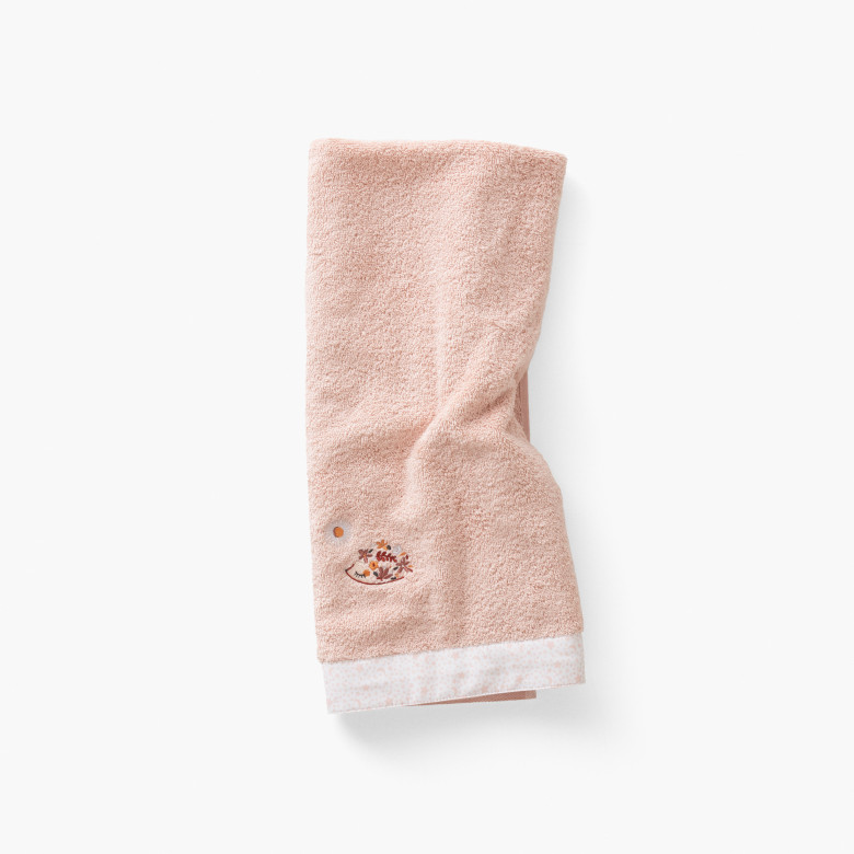 Serviette de toilette coton bio Illumine vieux rose