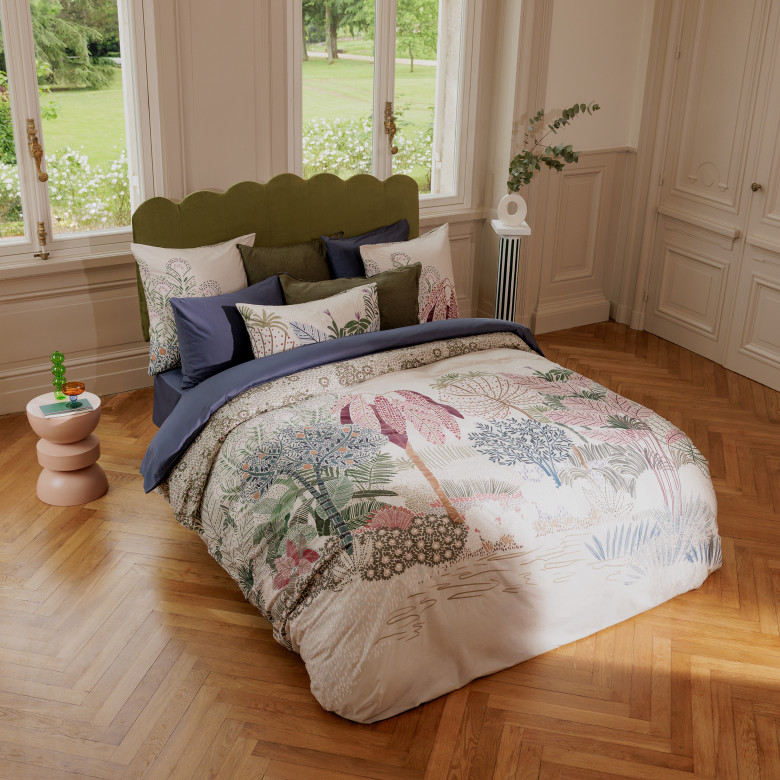 Housse de couette réversible coton Orangerie