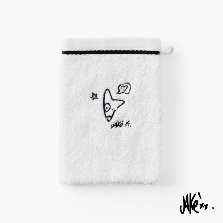 Gant de toilette coton Jakè x Carré Blanc