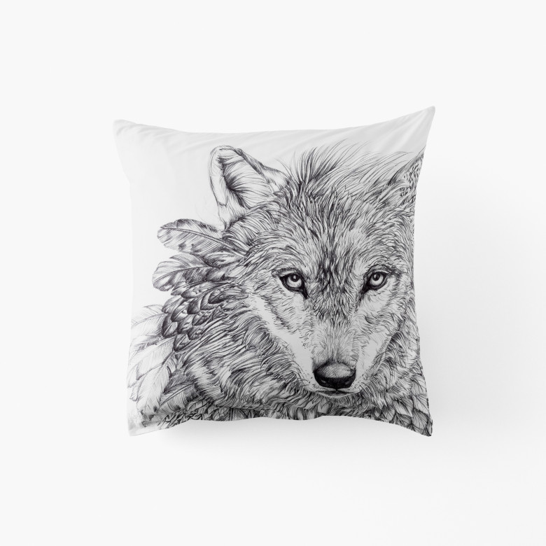 Taie d'oreiller carrée coton Ietulou