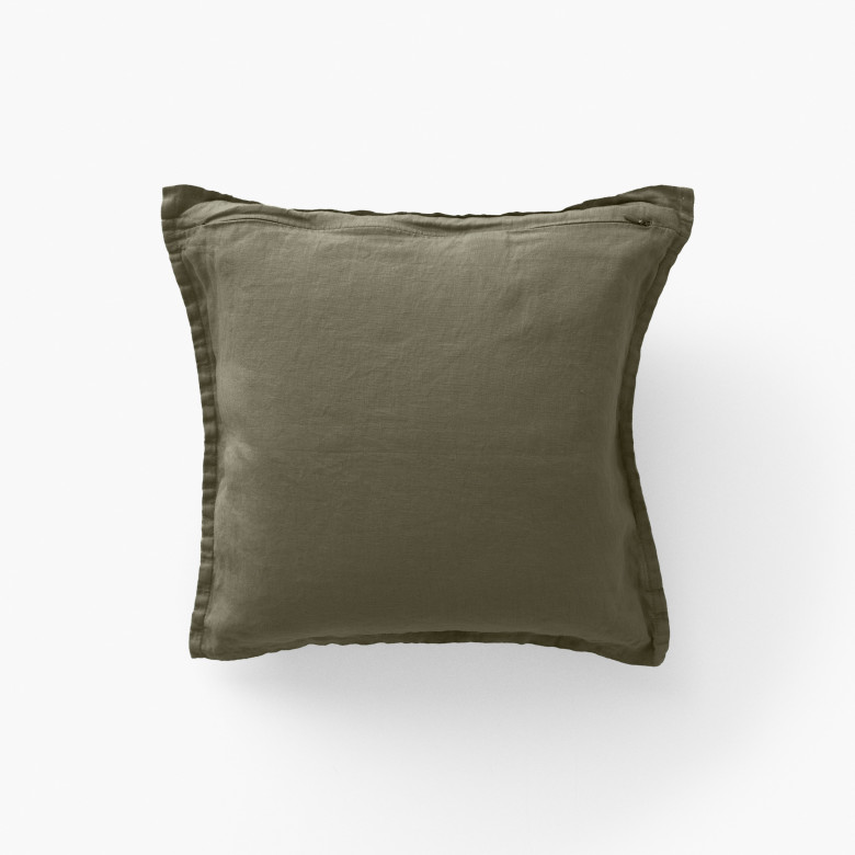 Housse de coussin lin lavé Songe bocage