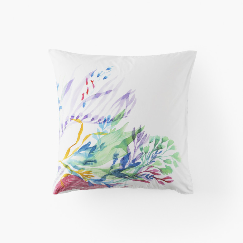 Taie d'oreiller carrée coton Demi Lune