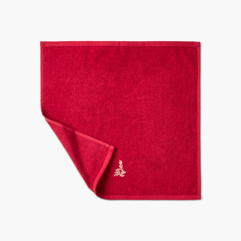 Essuie mains coton Veillée burgundy
