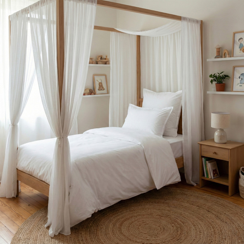 Housse de couette coton enfant Neo blanc