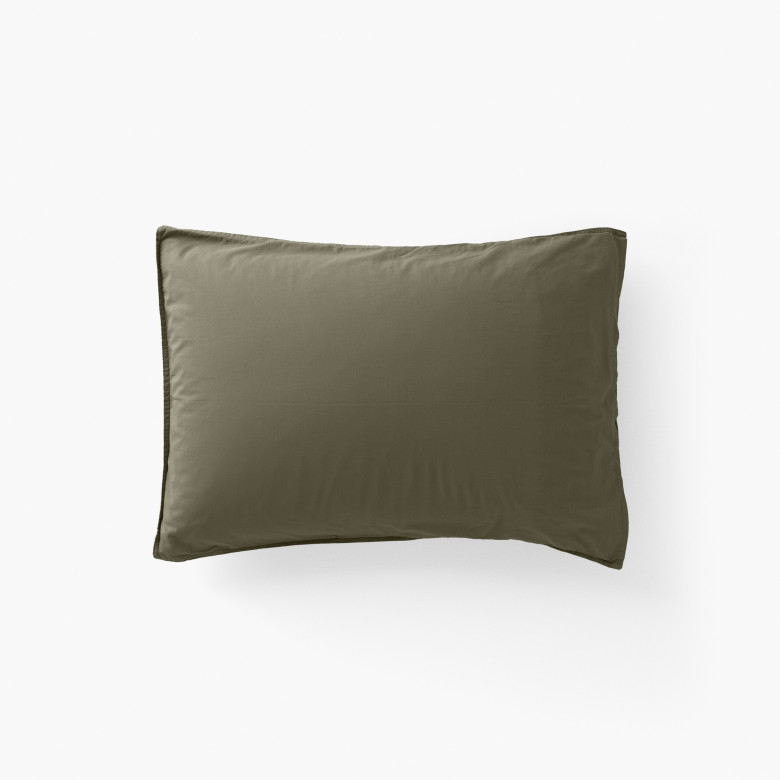 Taie d'oreiller rectangulaire lin et coton lavé Songe bocage