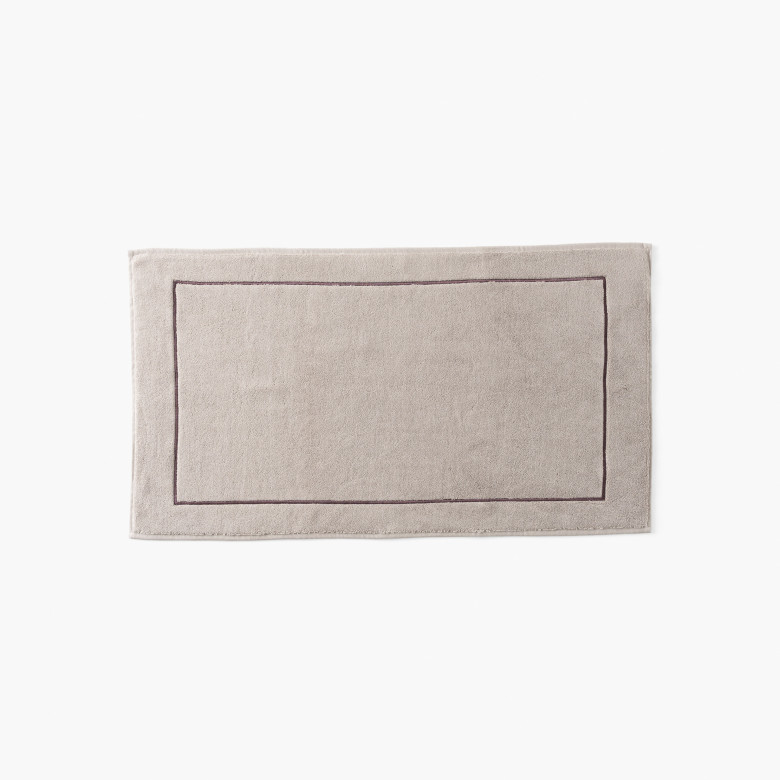 Tapis de bain coton et viscose de bambou Aura taupe