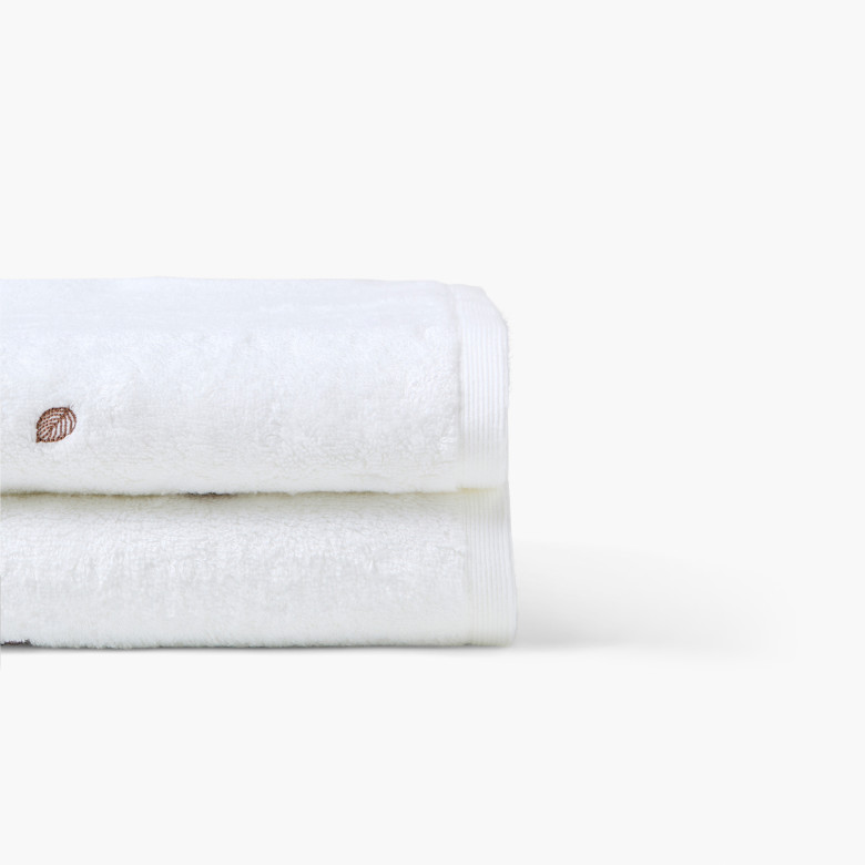 Drap de bain coton et viscose de bambou Equinoxe II blanc