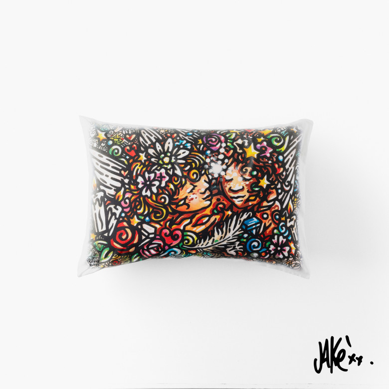 Taie d'oreiller rectangulaire coton Jakè x Carré Blanc