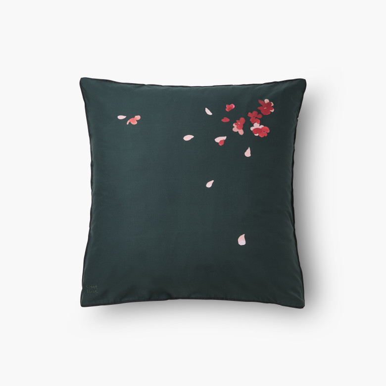 Taie d'oreiller carrée coton Ikebana