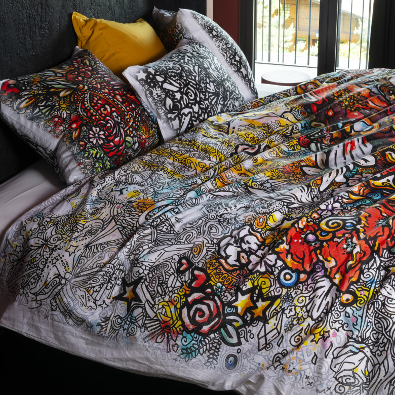 Taie d'oreiller rectangulaire coton Jakè x Carré Blanc