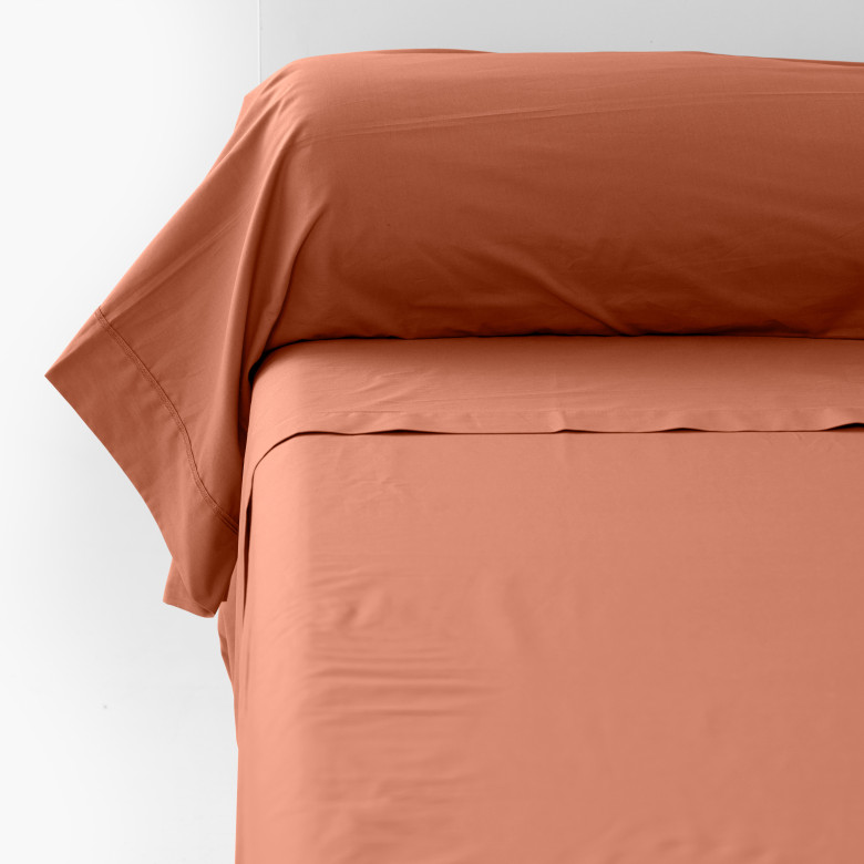 Taie de traversin percale de coton Neo tomette