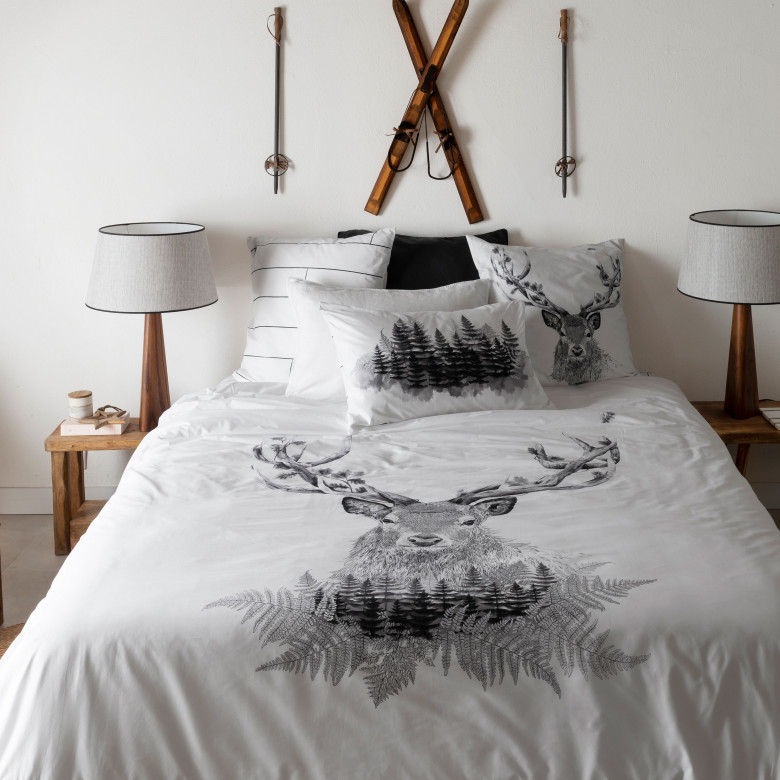 Housse de couette coton réversible Elaphe