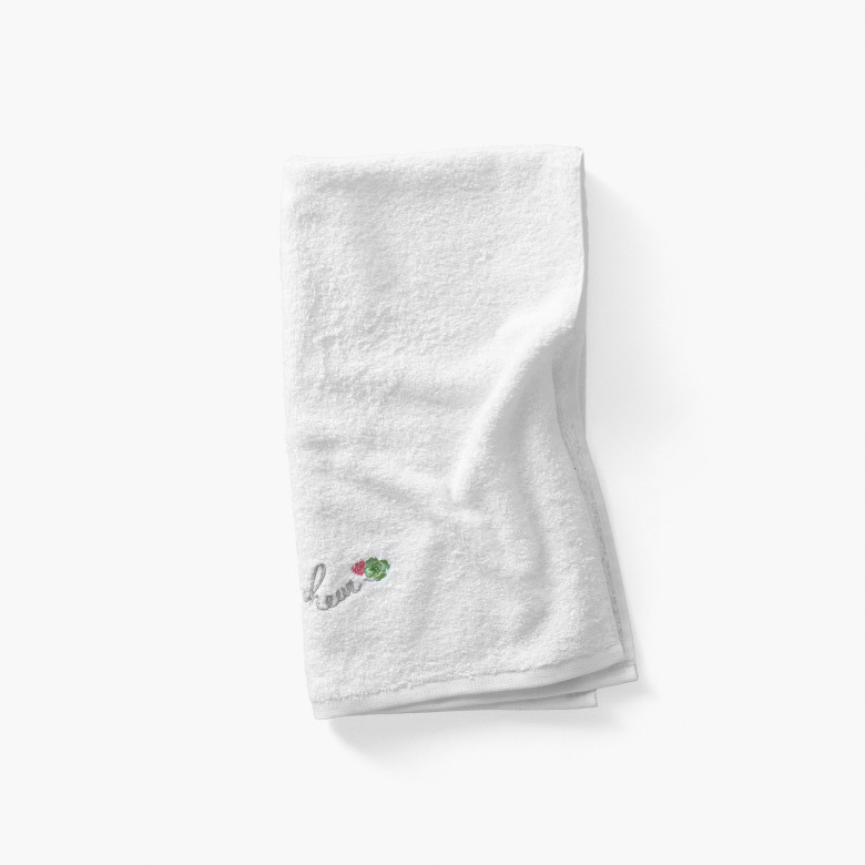 Serviette de toilette coton et viscose de bambou Eloges blanc