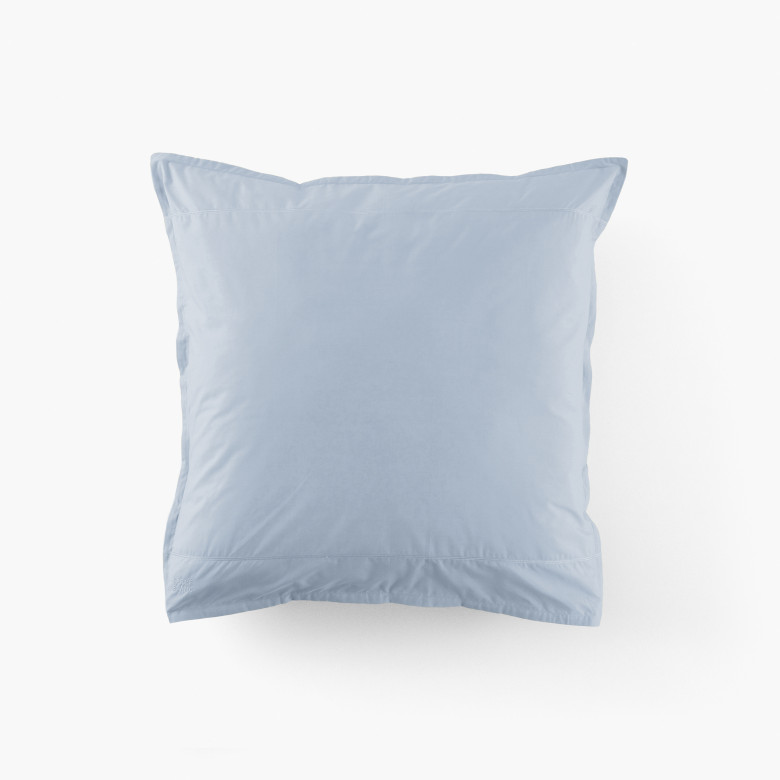 Taie d'oreiller carrée coton Neo bleu ciel