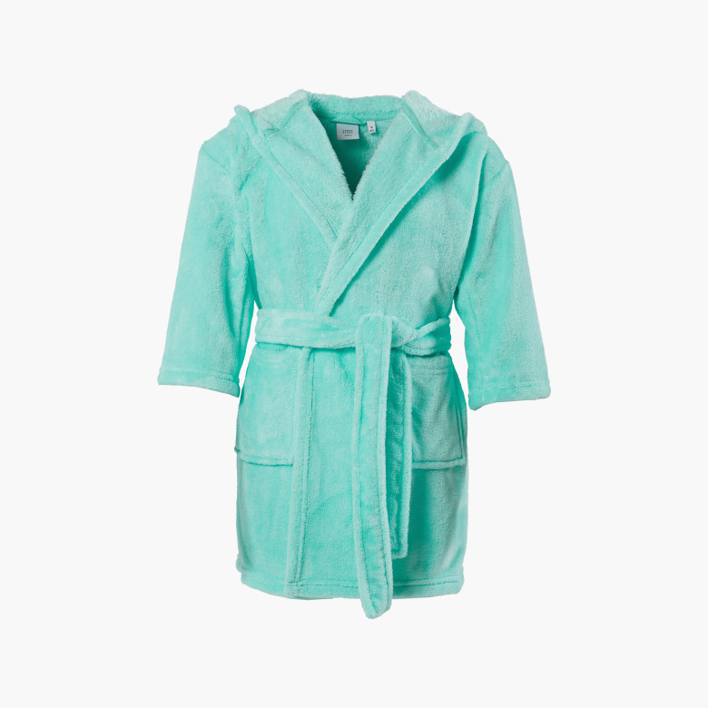 Robe de chambre enfant polaire à capuche Beachful lagon