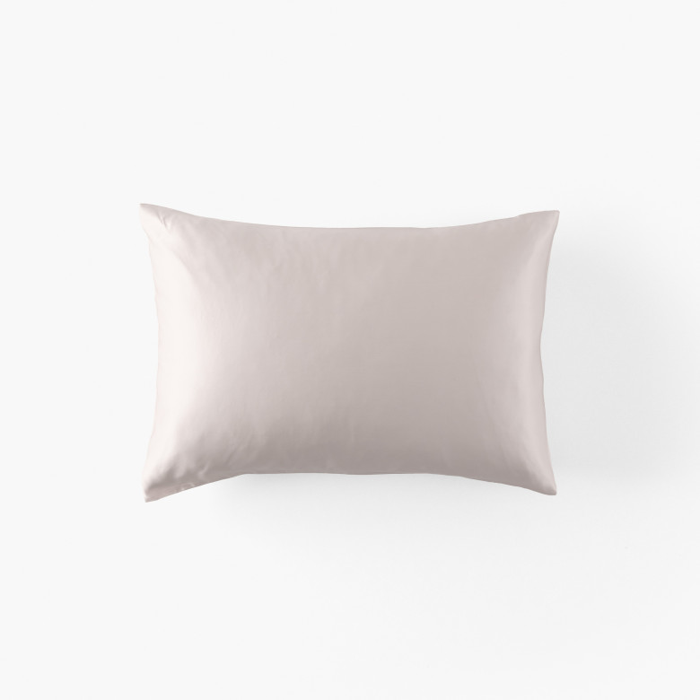 Taie d'oreiller rectangulaire soie de mûrier Beauté rose poudré