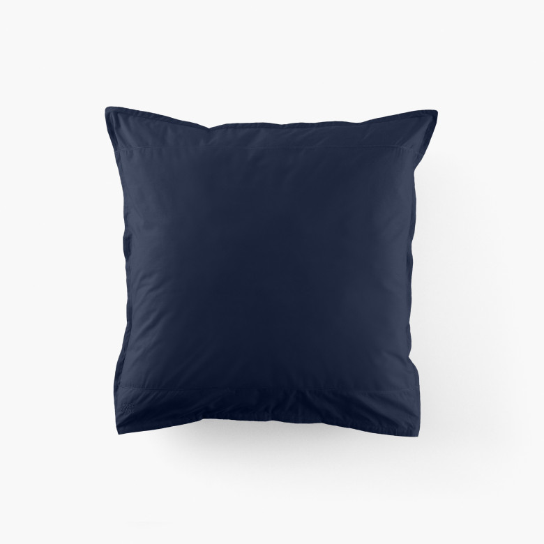Taie d'oreiller carrée coton Neo marine
