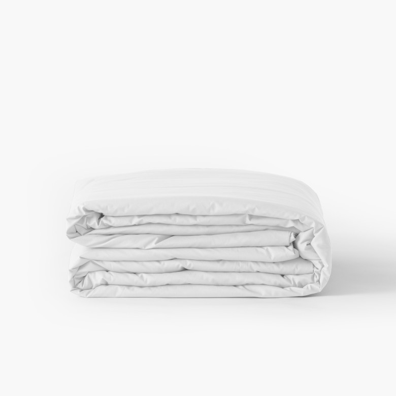 Housse de couette percale de coton Neo blanc