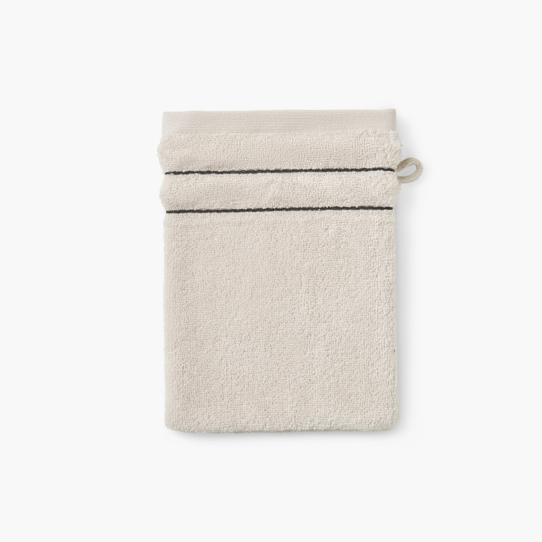Gant de toilette coton Ikebana mastic