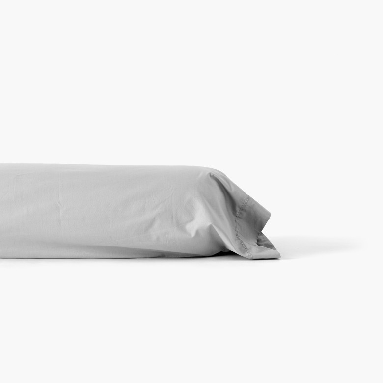 Taie de traversin percale de coton Neo gris