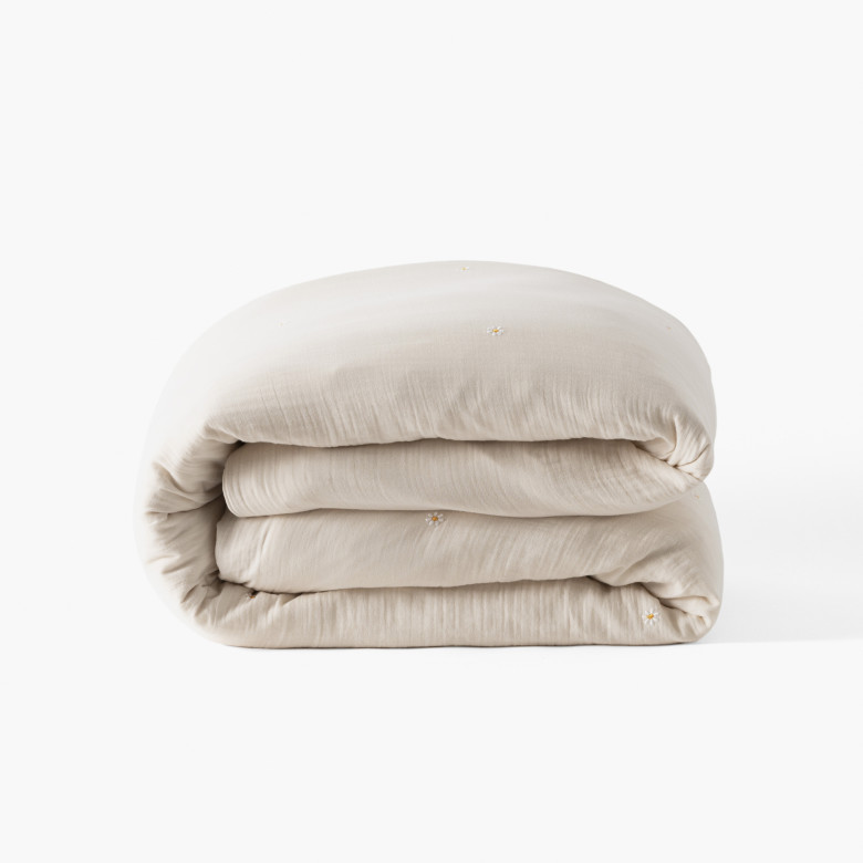 Housse de couette enfant gaze de coton Zéphire dune marguerite