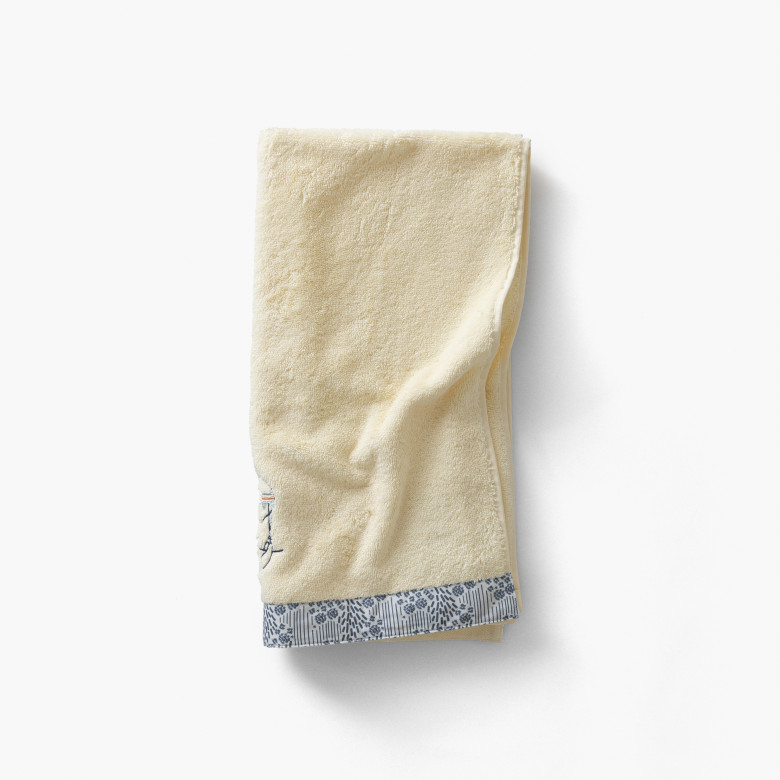 Serviette de toilette coton bio Dandine paille