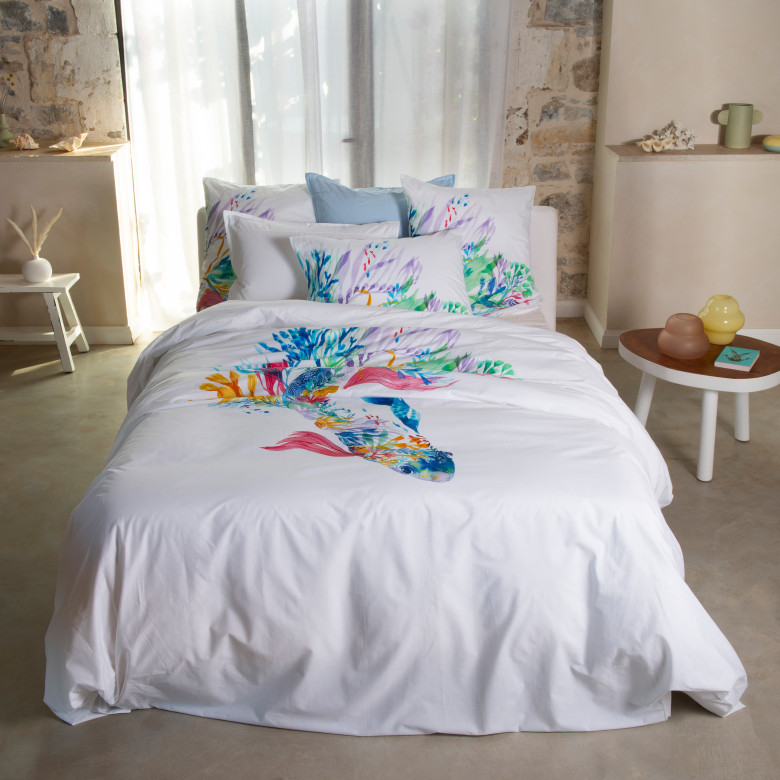 Housse de couette réversible coton Demi Lune