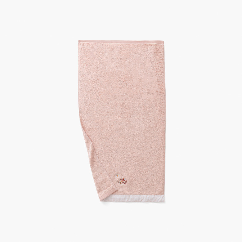 Serviette de toilette coton bio Illumine vieux rose