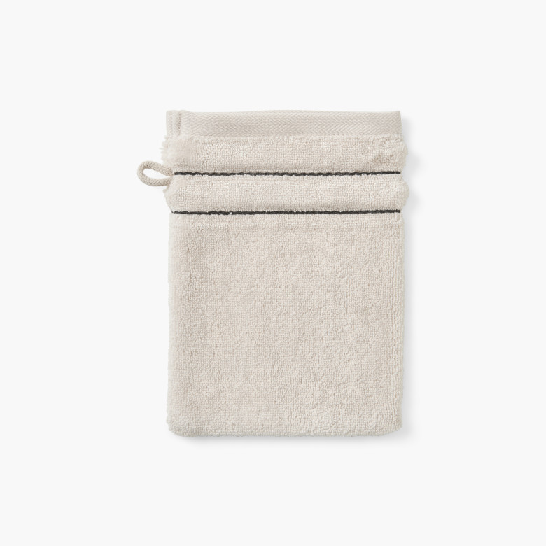 Gant de toilette coton Ikebana mastic