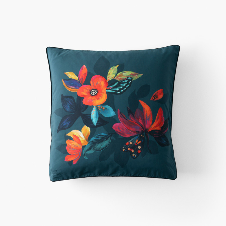 Taie d'oreiller carrée coton Eclats