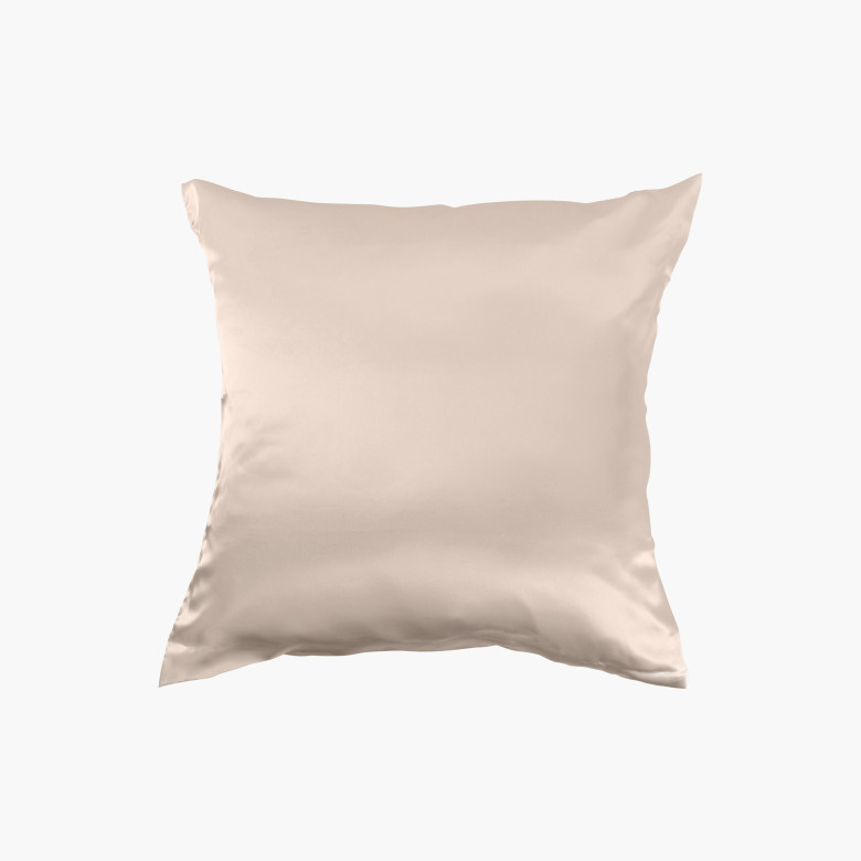 Taie d'oreiller carrée soie de mûrier Beauté champagne