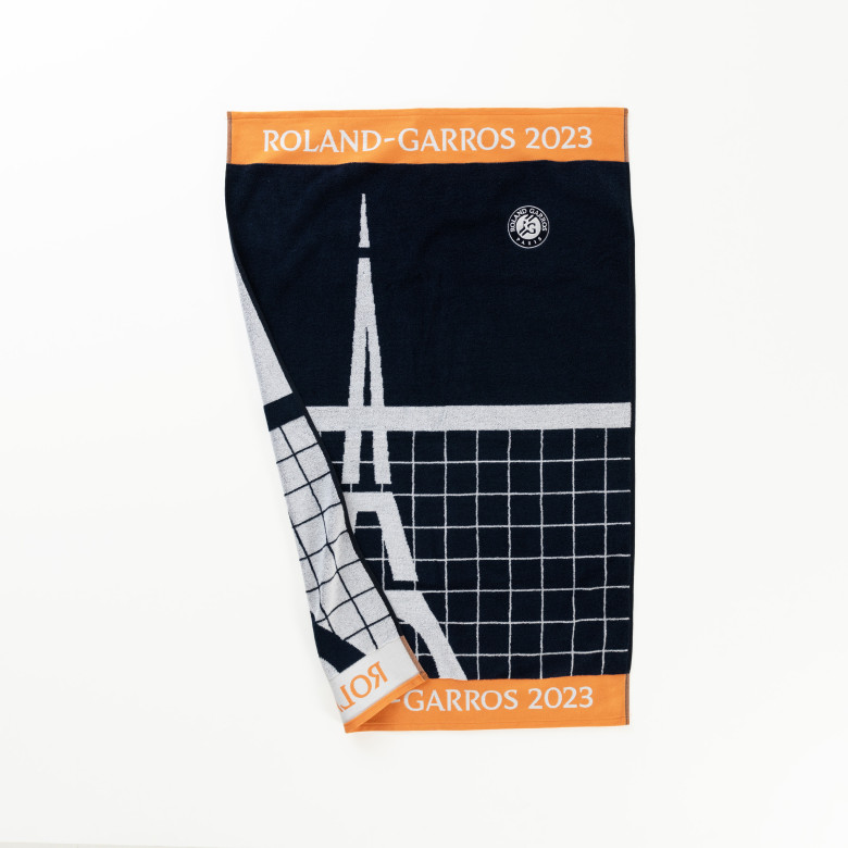 Serviette de toilette joueur•se coton bio Roland-Garros 2023 marine