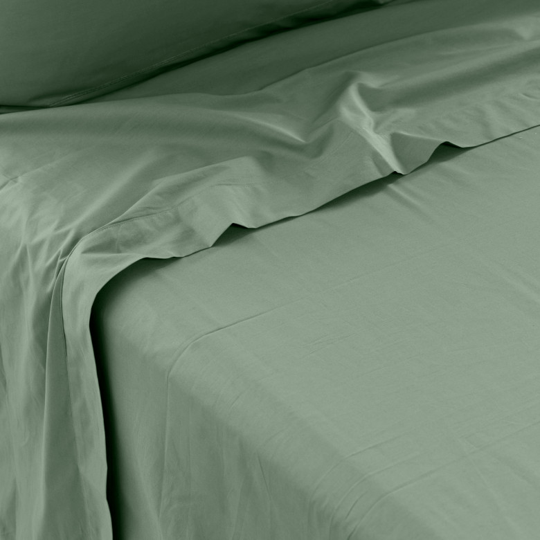 Drap de lit percale de coton Neo thym