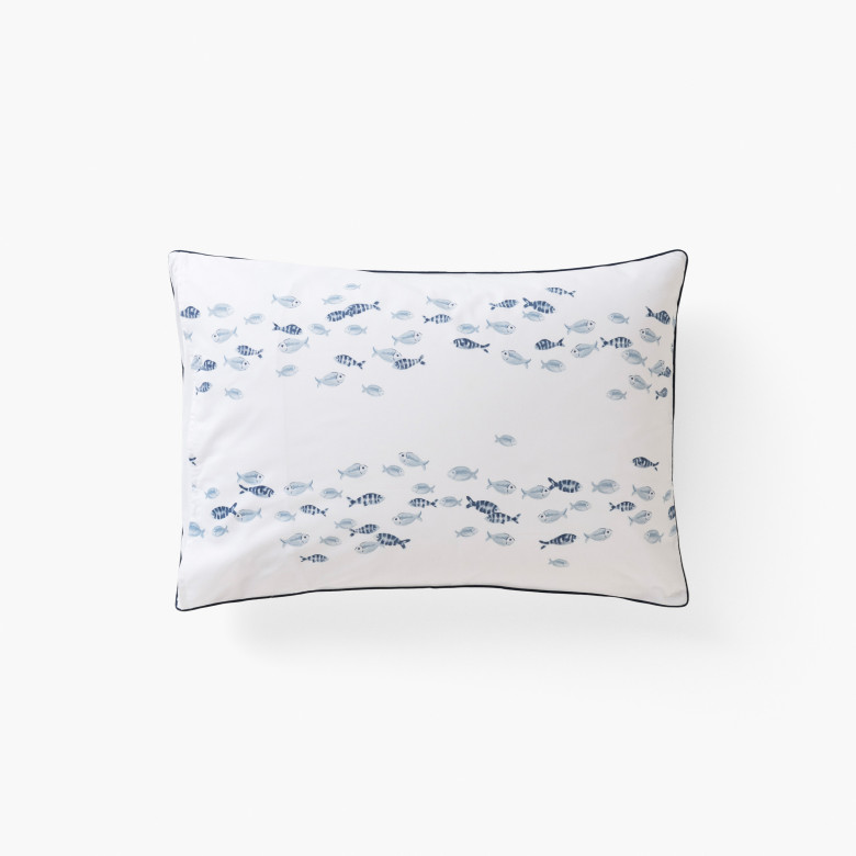 Taie d'oreiller rectangulaire pur coton Océanos enfant