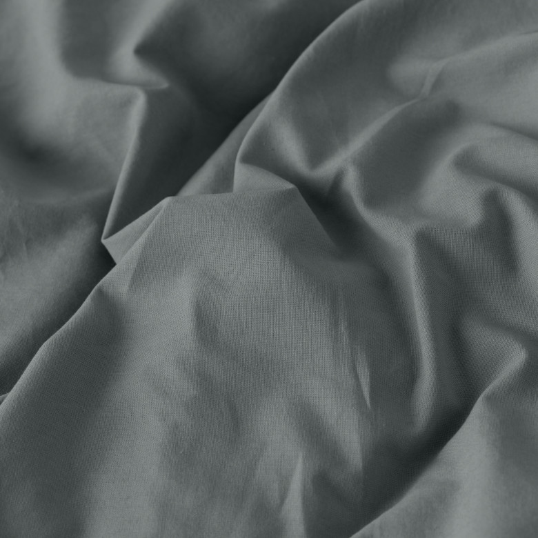 Housse de couette lin et coton lavé Songe kaki cendré