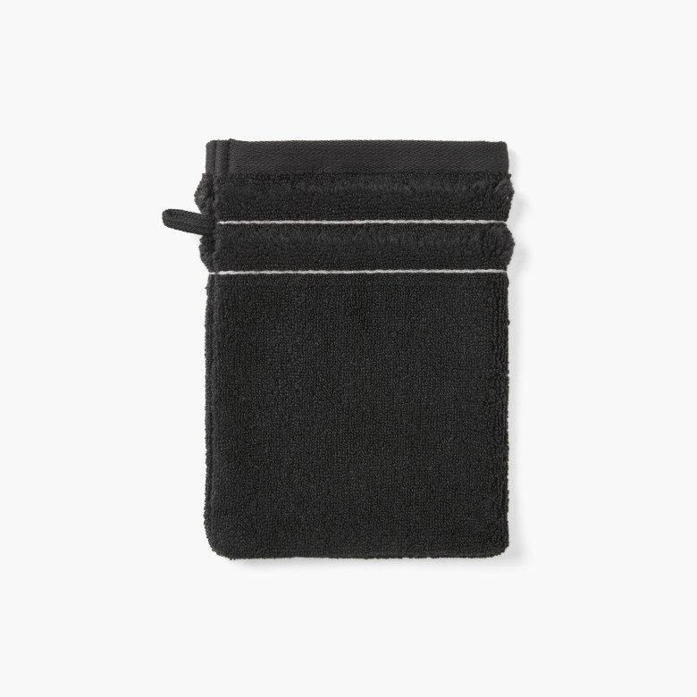 Gant de toilette coton Ikebana graphite