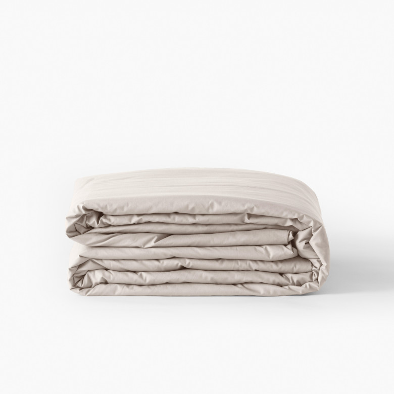 Housse de couette percale de coton Neo ficelle