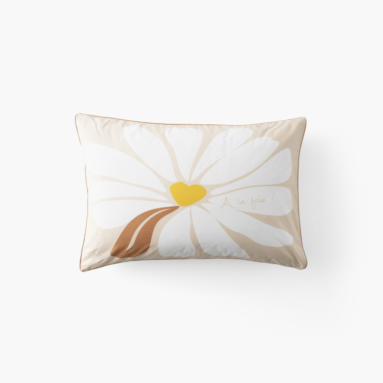 Taie d'oreiller rectangulaire coton bio À la folie