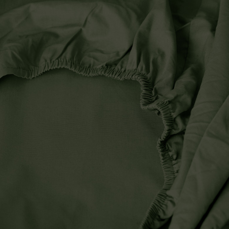 Drap housse coton Neo kaki