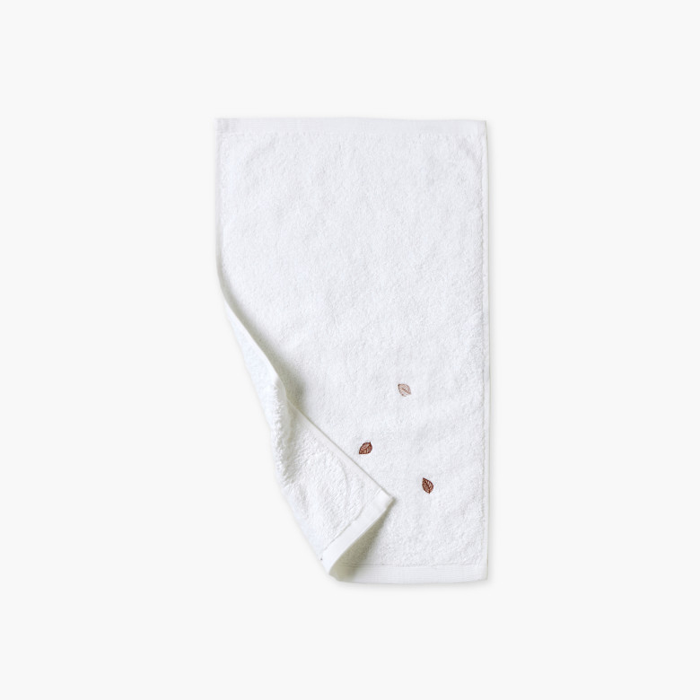 Serviette invité coton et viscose de bambou Equinoxe II blanc
