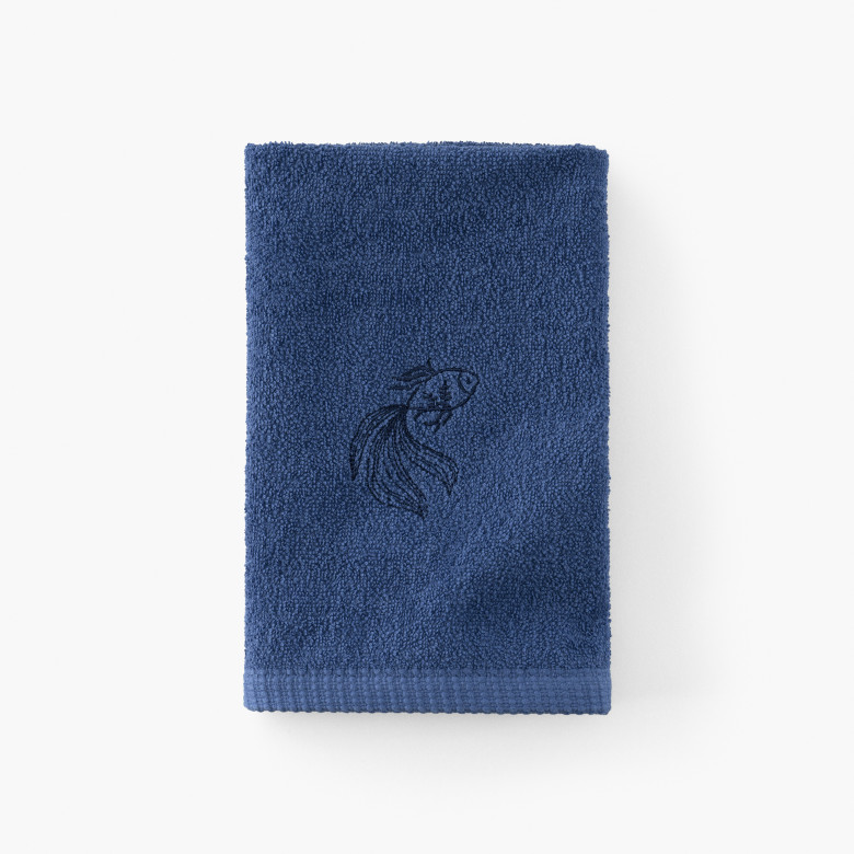 Essuie-mains coton Halfmoon indigo