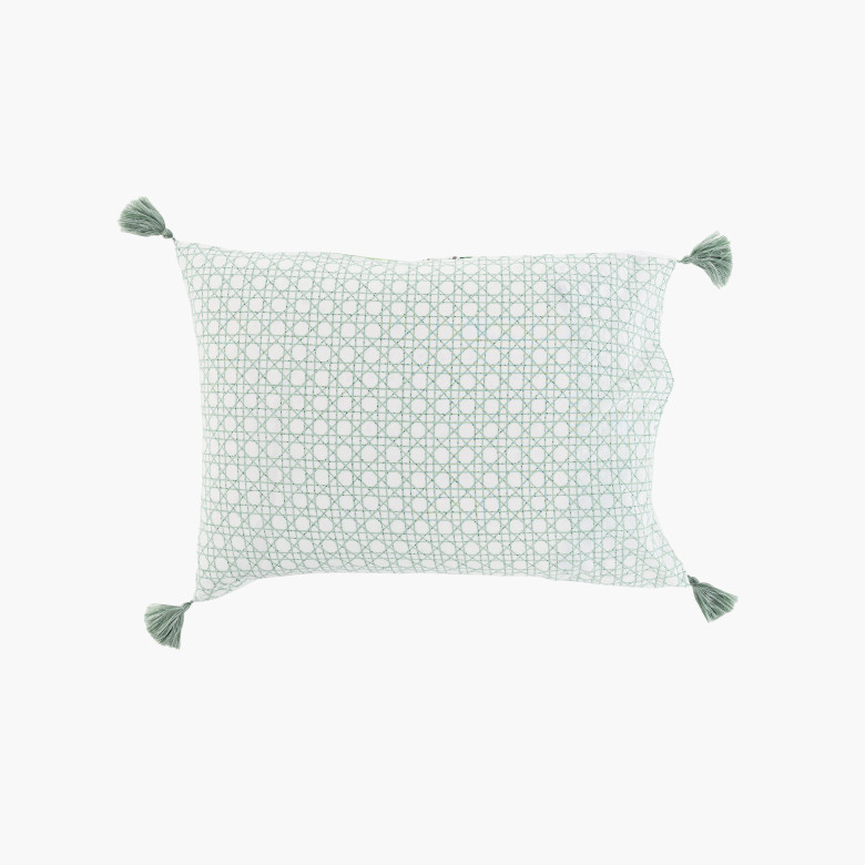 Taie d'oreiller rectangulaire coton et lin Aloevera