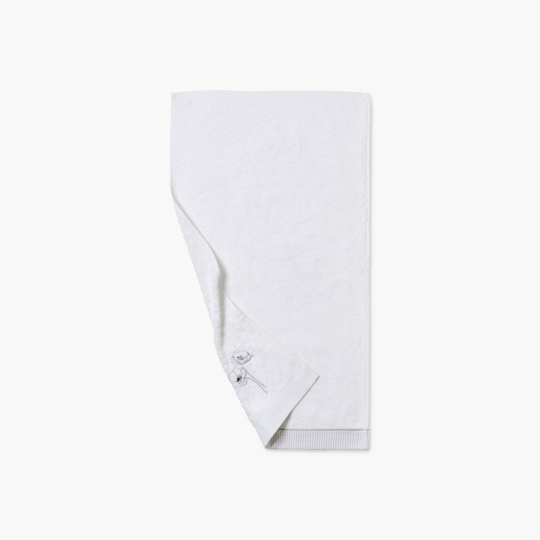 Serviette de toilette coton et viscose de bambou Ephelia blanc