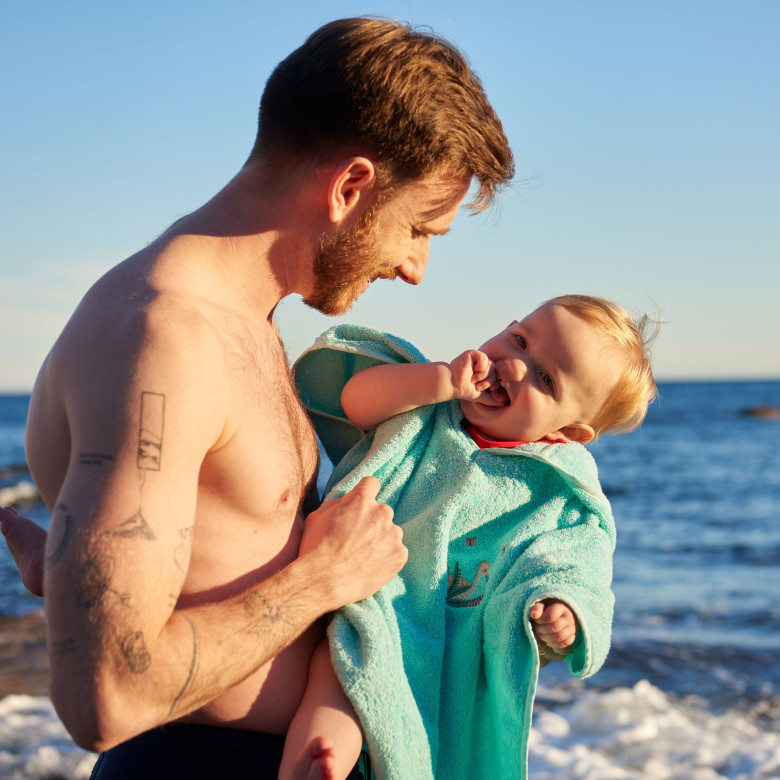 Poncho coton Aruba celadon