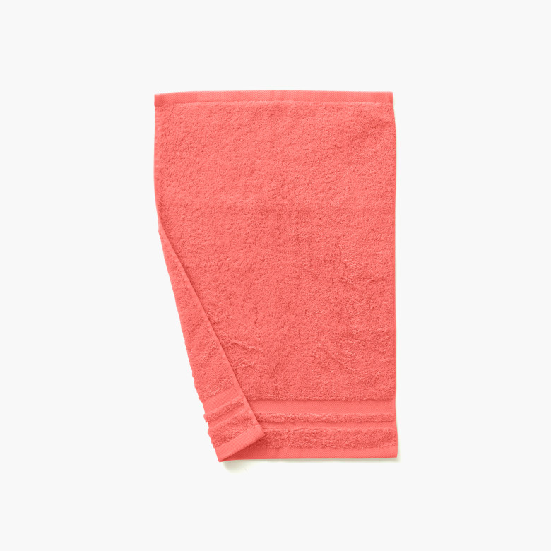 Serviette invité coton Lola II corail
