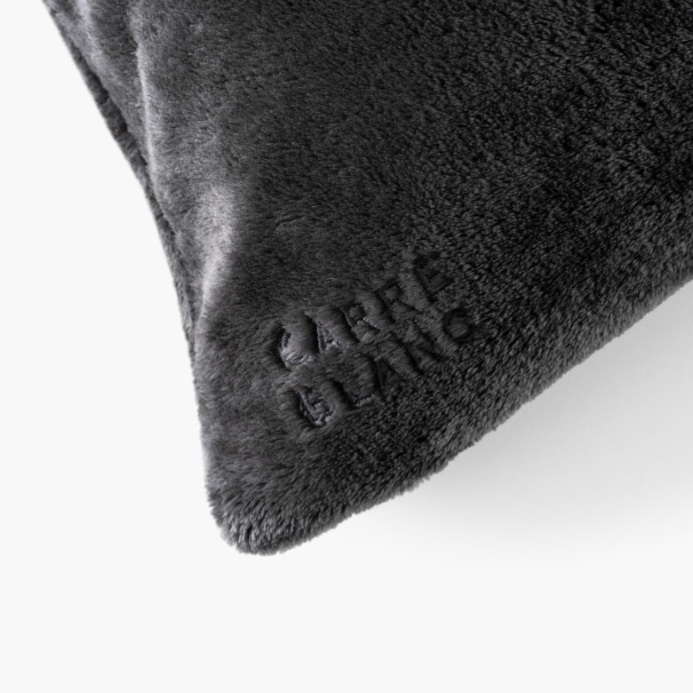 Housse de coussin polaire Oslo anthracite